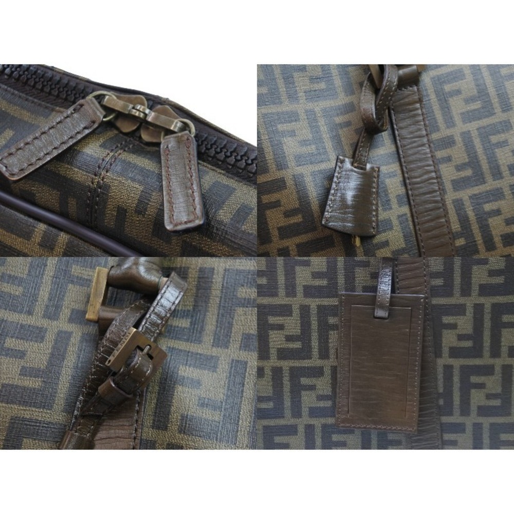 Fendi Tiger Hack Zucca Pattern Leather Handbag Br… - image 5